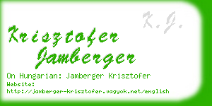 krisztofer jamberger business card